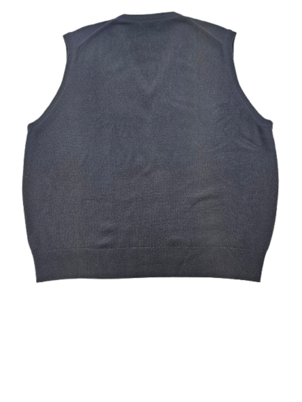 John Laing Of Hawick Scotland Cashmere Mens Deep Blue Sweater Jumper Vest 3-4XL - Picture 3 of 8